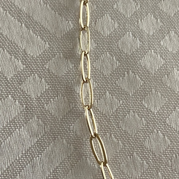 PANACEA 14K Gold Plated Paper Clip Chain Luxe Initial Necklace Letter A - Picture 5 of 10